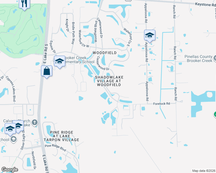 map of restaurants, bars, coffee shops, grocery stores, and more near 878 Centerwood Drive in Tarpon Springs