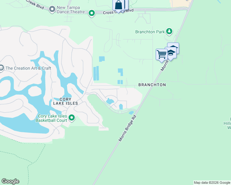 map of restaurants, bars, coffee shops, grocery stores, and more near 11004 Tahiti Isle Lane in Thonotosassa
