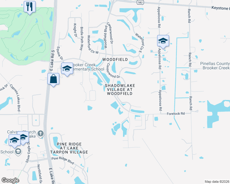 map of restaurants, bars, coffee shops, grocery stores, and more near 878 Centerwood Drive in Tarpon Springs