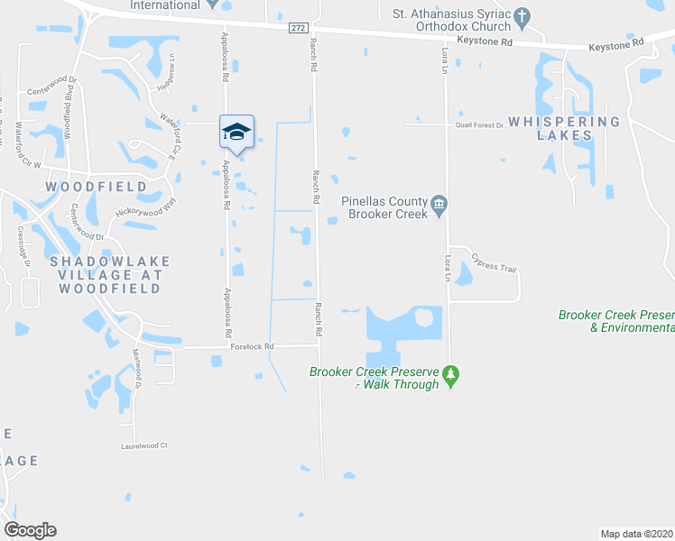 map of restaurants, bars, coffee shops, grocery stores, and more near 831 Ranch Road in Tarpon Springs