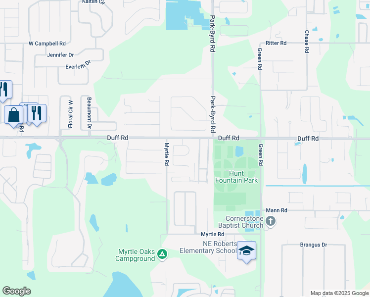 map of restaurants, bars, coffee shops, grocery stores, and more near 7231 Pebble Pass Loop in Lakeland