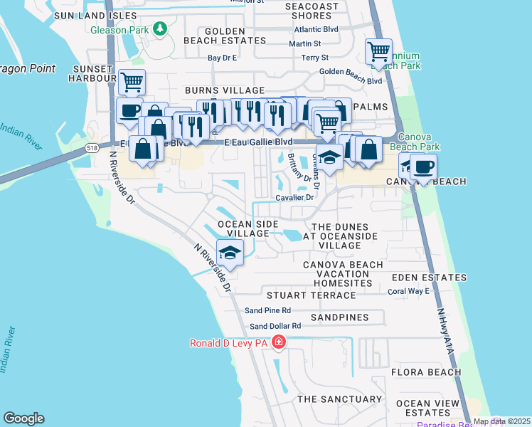 map of restaurants, bars, coffee shops, grocery stores, and more near 3263 Monitor Lane in Melbourne