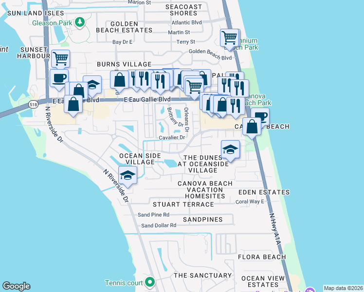 map of restaurants, bars, coffee shops, grocery stores, and more near 233 Intrepid Way in Melbourne