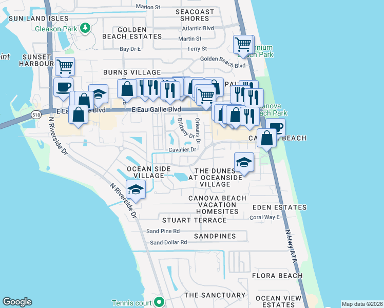 map of restaurants, bars, coffee shops, grocery stores, and more near 204 Intrepid Way in Melbourne