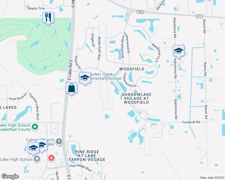 map of restaurants, bars, coffee shops, grocery stores, and more near 3232 Brookside Court in Tarpon Springs