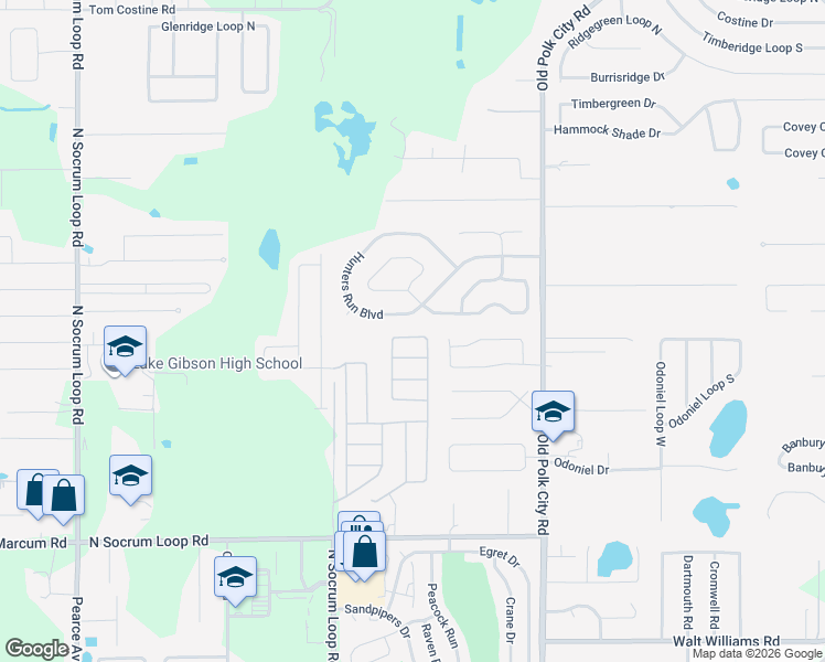 map of restaurants, bars, coffee shops, grocery stores, and more near 7043 Heatherbrook Dr in Lakeland