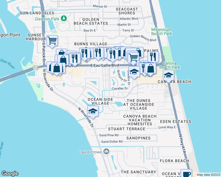 map of restaurants, bars, coffee shops, grocery stores, and more near 3263 Monitor Lane in Melbourne