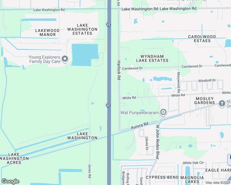 map of restaurants, bars, coffee shops, grocery stores, and more near 1800 Harlock Road in Melbourne