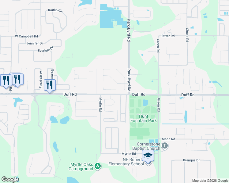 map of restaurants, bars, coffee shops, grocery stores, and more near 7348 Hunters Greene Circle in Lakeland