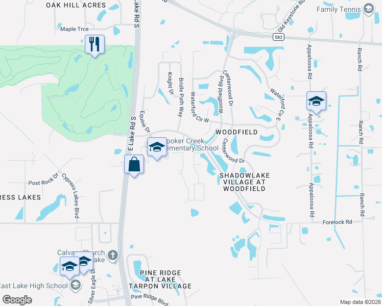 map of restaurants, bars, coffee shops, grocery stores, and more near 689 Winslow Park Boulevard in Tarpon Springs
