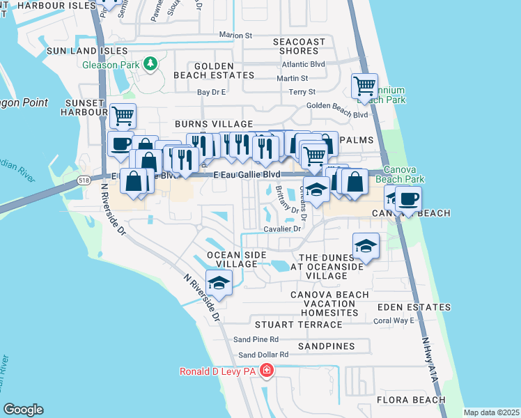 map of restaurants, bars, coffee shops, grocery stores, and more near 12 Sunshine Street in Melbourne
