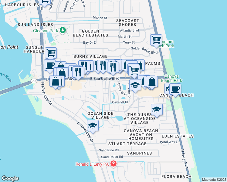 map of restaurants, bars, coffee shops, grocery stores, and more near 12 Sunshine Street in Melbourne