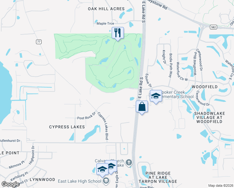 map of restaurants, bars, coffee shops, grocery stores, and more near 3000 Kensington Trce in Tarpon Springs