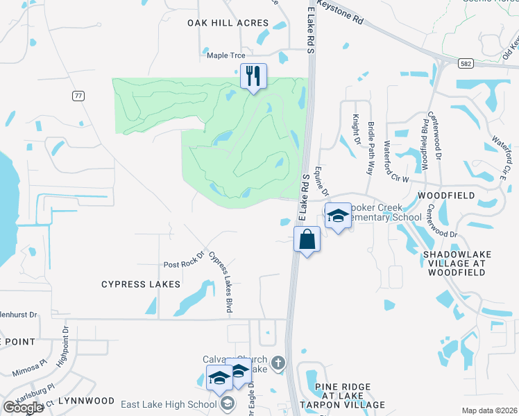 map of restaurants, bars, coffee shops, grocery stores, and more near 3000 Kensington Trce in Tarpon Springs