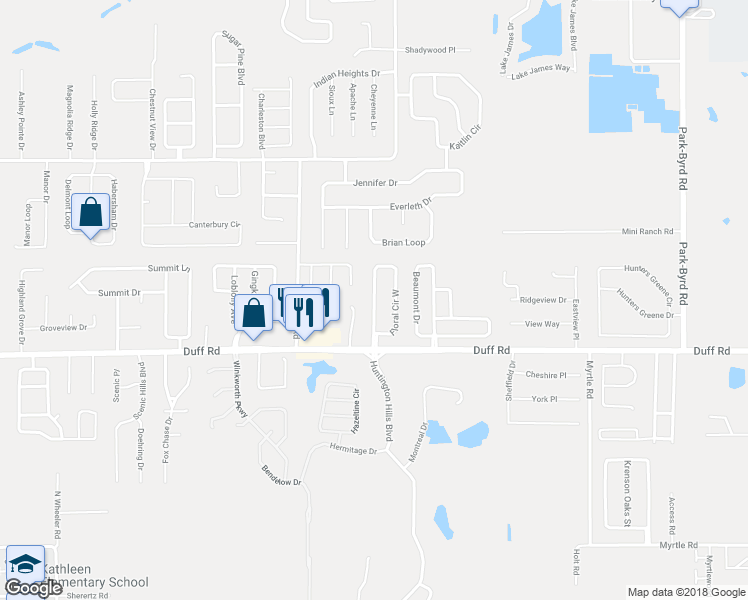 map of restaurants, bars, coffee shops, grocery stores, and more near 7420 Floral Circle West in Lakeland