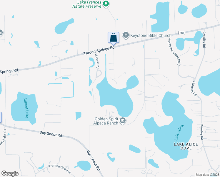 map of restaurants, bars, coffee shops, grocery stores, and more near 18150 Oakdale Road in Odessa