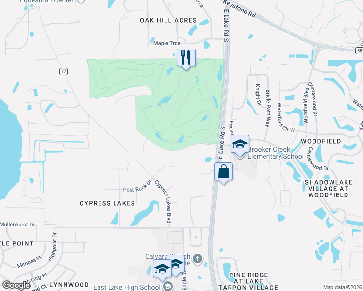 map of restaurants, bars, coffee shops, grocery stores, and more near 3000 Kensington Trce in Tarpon Springs