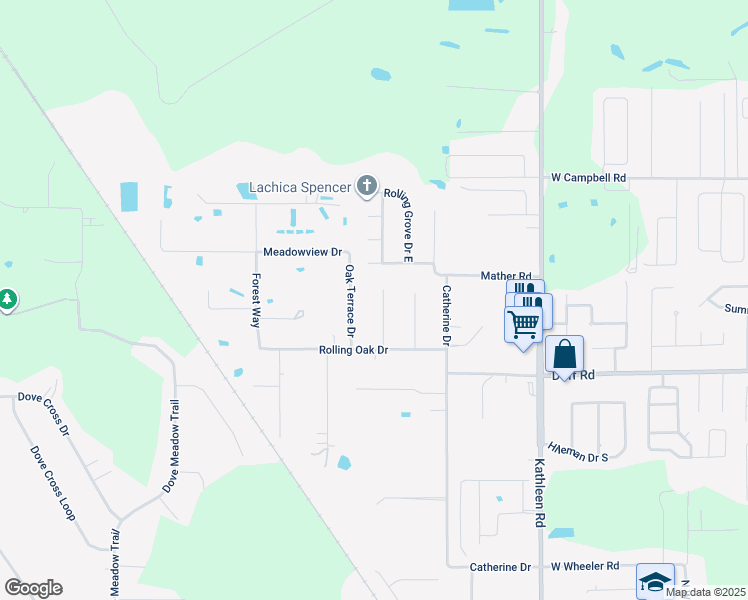map of restaurants, bars, coffee shops, grocery stores, and more near 7510 Havenwood Drive in Lakeland