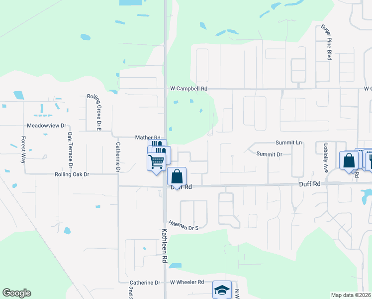 map of restaurants, bars, coffee shops, grocery stores, and more near 3753 Willow Wisp Drive West in Lakeland