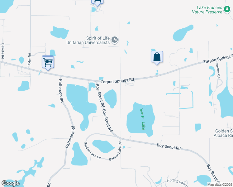 map of restaurants, bars, coffee shops, grocery stores, and more near 18118 Burrell Road in Odessa