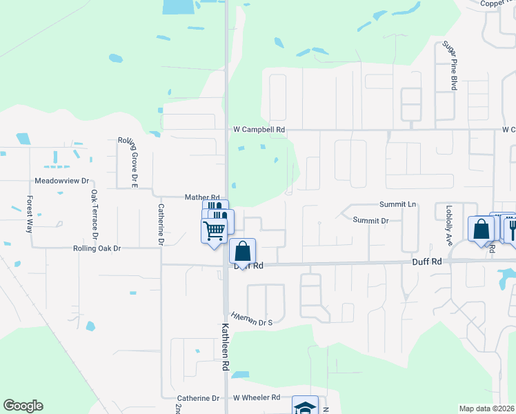 map of restaurants, bars, coffee shops, grocery stores, and more near 3753 Willow Wisp Drive West in Lakeland