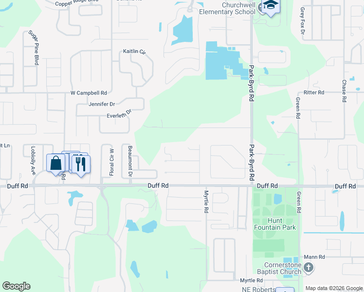 map of restaurants, bars, coffee shops, grocery stores, and more near 2354 Northview Drive in Lakeland