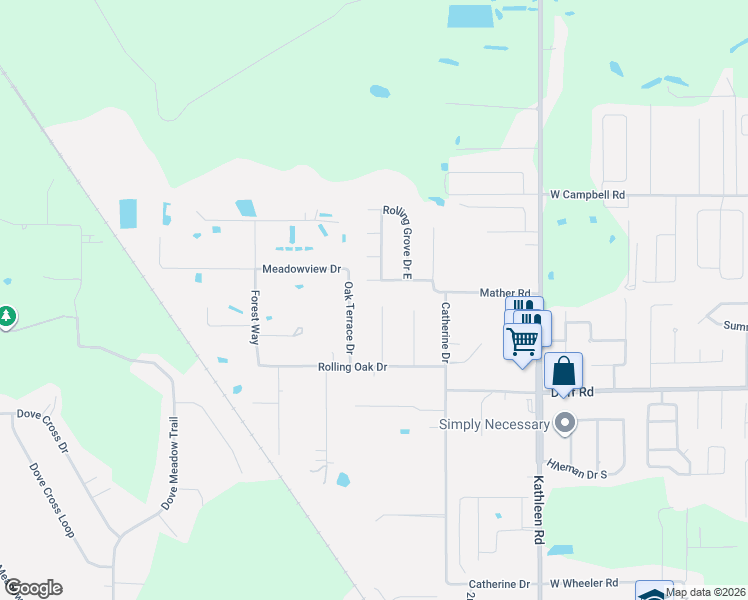 map of restaurants, bars, coffee shops, grocery stores, and more near 7520 Havenwood Drive in Lakeland