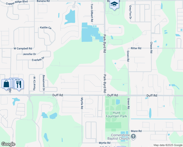 map of restaurants, bars, coffee shops, grocery stores, and more near 7480 Hunters Greene Circle in Lakeland