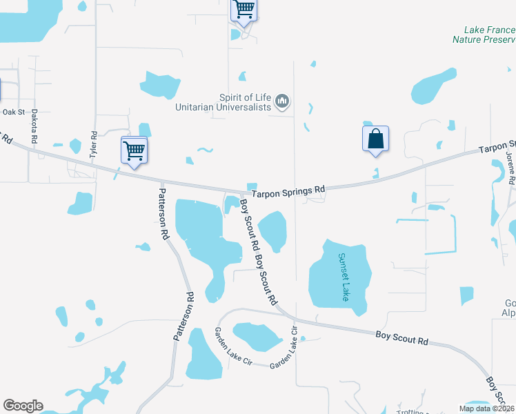 map of restaurants, bars, coffee shops, grocery stores, and more near 18111 Boy Scout Road in Odessa