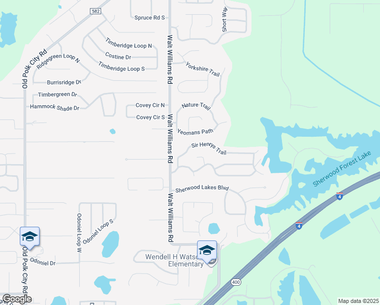 map of restaurants, bars, coffee shops, grocery stores, and more near 1555 Sir Henrys Trail in Lakeland