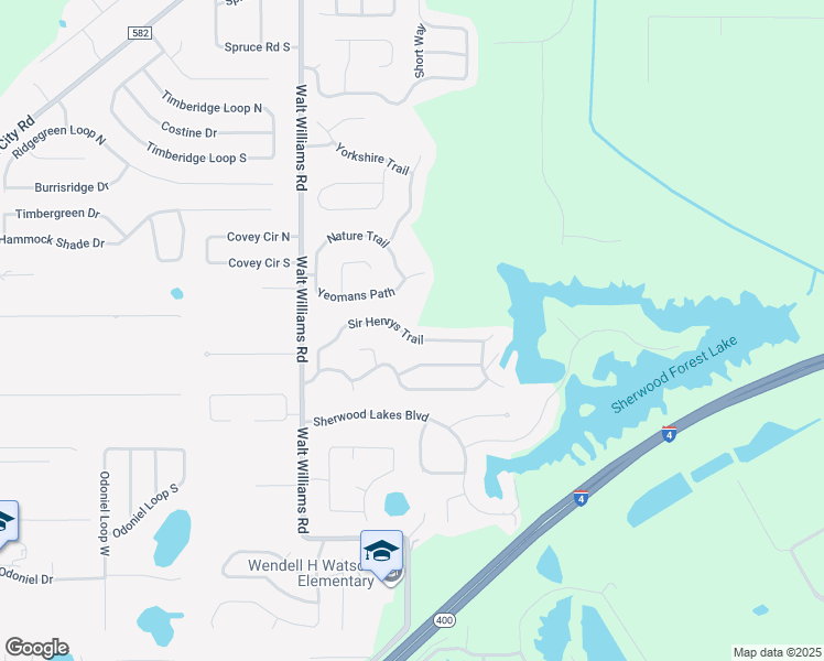 map of restaurants, bars, coffee shops, grocery stores, and more near 1702 Sir Henrys Trail in Lakeland