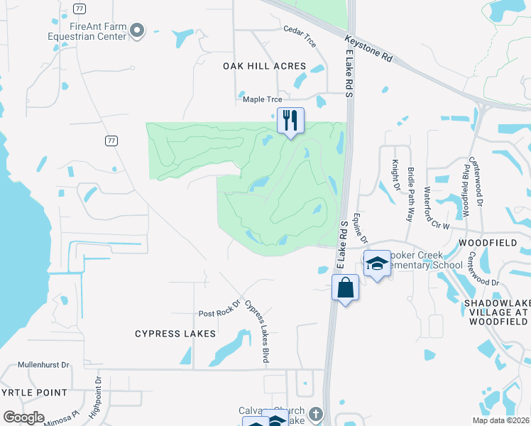 map of restaurants, bars, coffee shops, grocery stores, and more near 543 Isleworth Close in Tarpon Springs