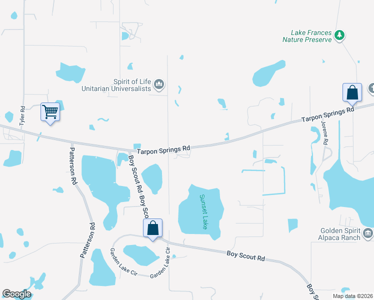 map of restaurants, bars, coffee shops, grocery stores, and more near 18201 Burrell Road in Odessa