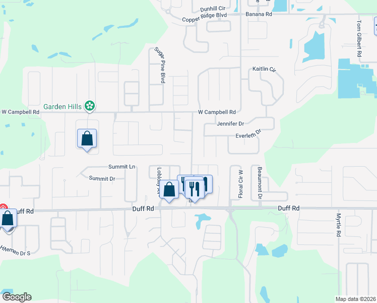 map of restaurants, bars, coffee shops, grocery stores, and more near 7622 Lewis Road in Lakeland