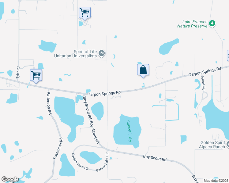 map of restaurants, bars, coffee shops, grocery stores, and more near 18201 Burrell Road in Odessa