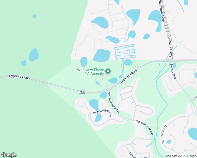 map of restaurants, bars, coffee shops, grocery stores, and more near 2463 County Road 580 in Kissimmee