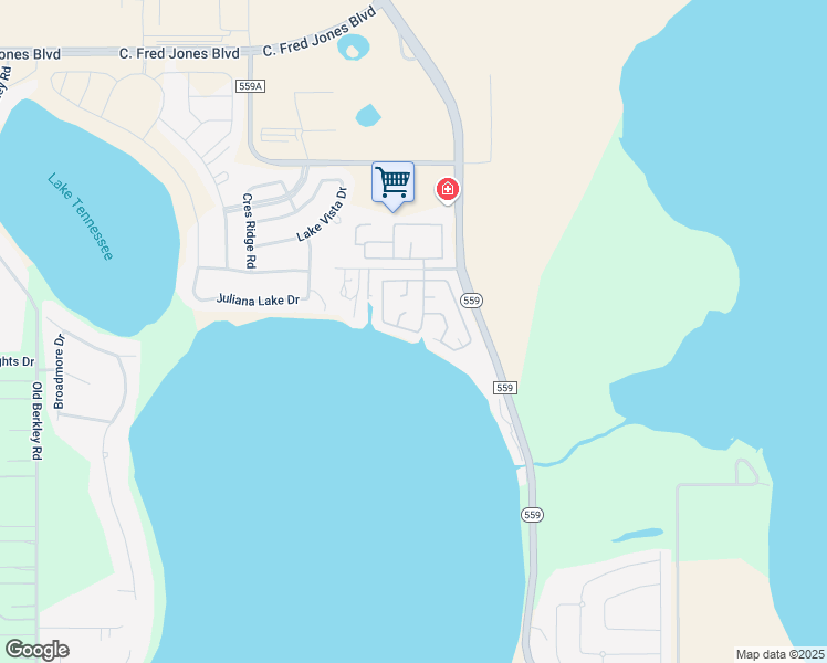 map of restaurants, bars, coffee shops, grocery stores, and more near 147 Juliana Boulevard in Auburndale