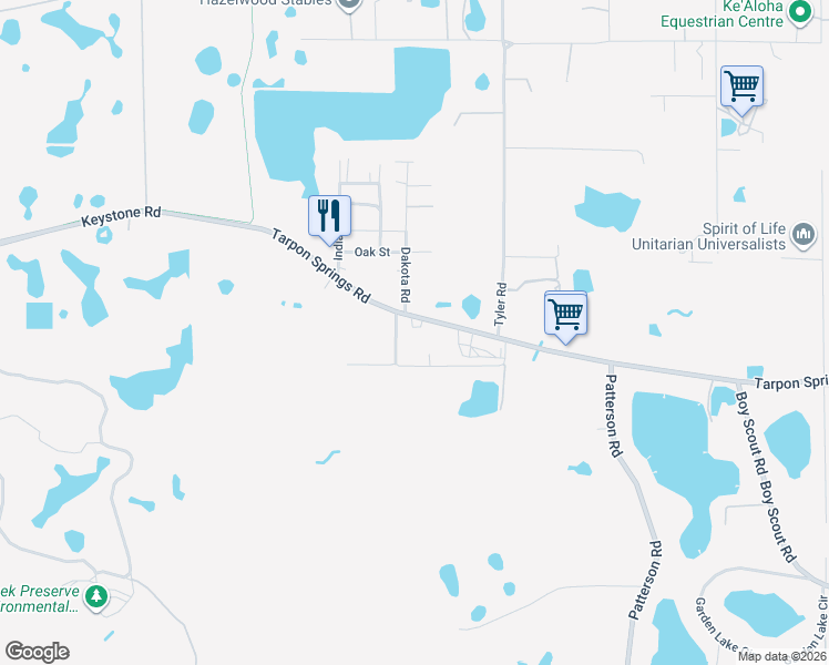 map of restaurants, bars, coffee shops, grocery stores, and more near 13024 Tarpon Springs Road in Odessa