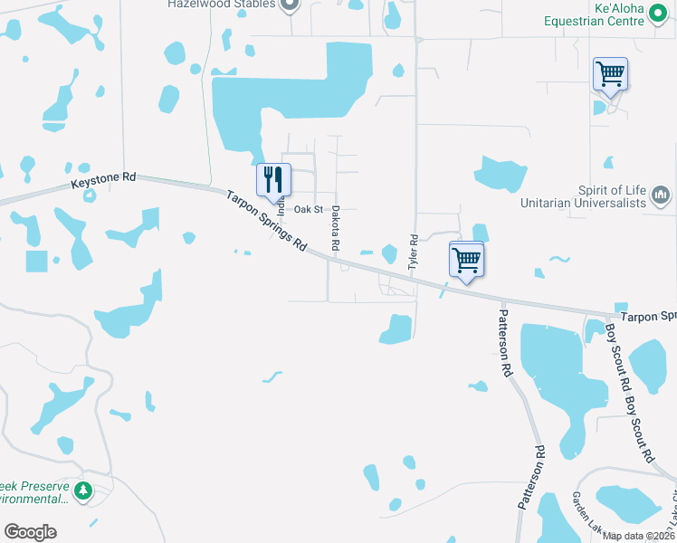 map of restaurants, bars, coffee shops, grocery stores, and more near 13024 Tarpon Springs Road in Odessa