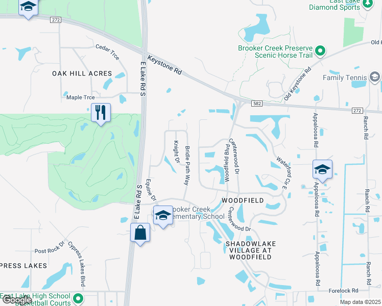 map of restaurants, bars, coffee shops, grocery stores, and more near 459 Bridle Path Way in Tarpon Springs