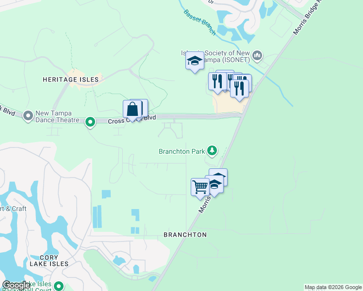 map of restaurants, bars, coffee shops, grocery stores, and more near 15650 Apache Drive in Thonotosassa