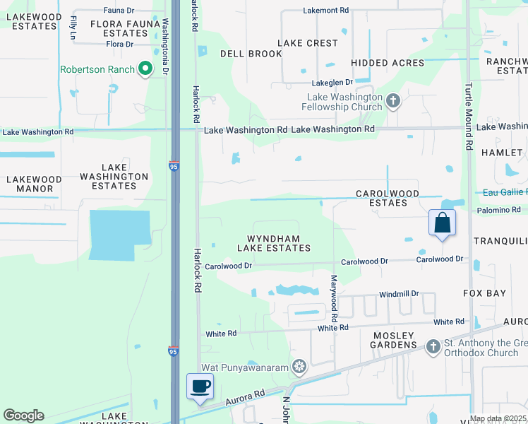 map of restaurants, bars, coffee shops, grocery stores, and more near 2082 Siroco Lane in Melbourne