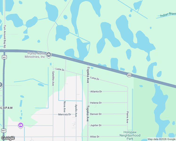 map of restaurants, bars, coffee shops, grocery stores, and more near 9325 Luna Drive in St. Cloud