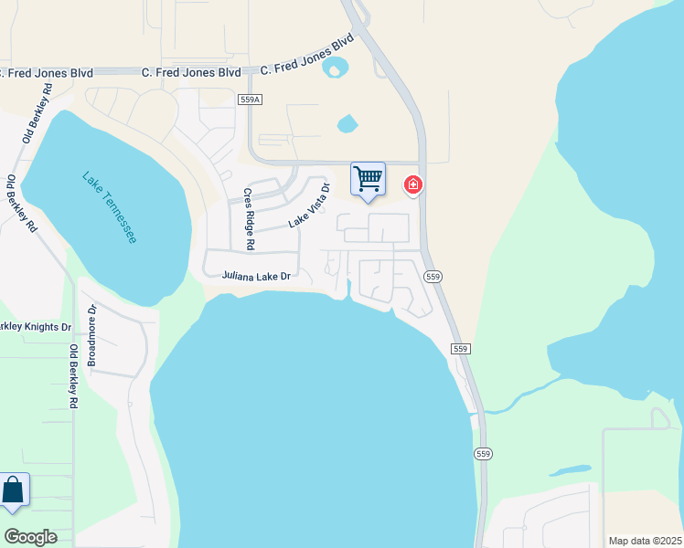 map of restaurants, bars, coffee shops, grocery stores, and more near 147 Juliana Boulevard in Auburndale