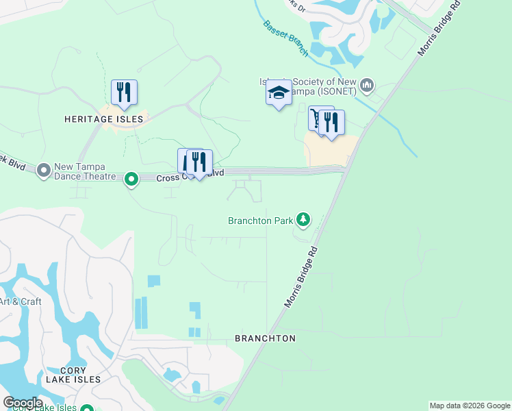 map of restaurants, bars, coffee shops, grocery stores, and more near 15650 Apache Drive in Thonotosassa