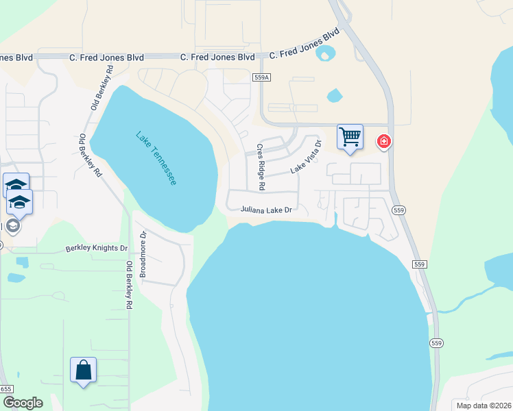 map of restaurants, bars, coffee shops, grocery stores, and more near 4115 Juliana Lake Drive in Auburndale