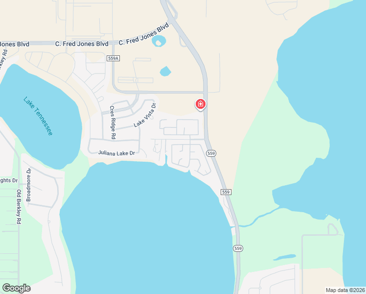 map of restaurants, bars, coffee shops, grocery stores, and more near 411 Clubhouse Lane in Auburndale