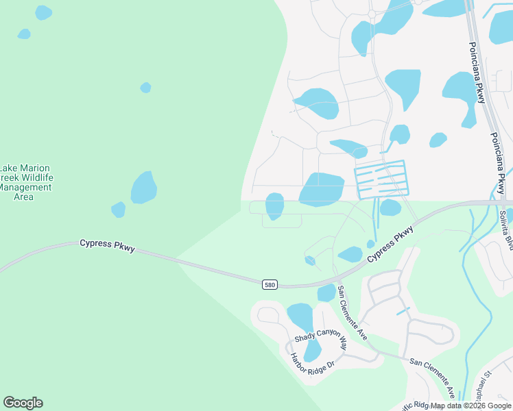 map of restaurants, bars, coffee shops, grocery stores, and more near 2452 County Road 580 in Kissimmee