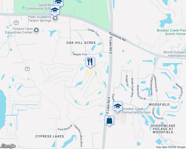 map of restaurants, bars, coffee shops, grocery stores, and more near 2990 Wentworth Way in Tarpon Springs