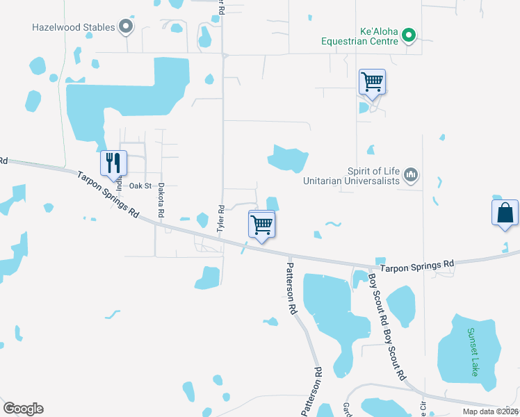 map of restaurants, bars, coffee shops, grocery stores, and more near 18409 Tyler Road in Odessa